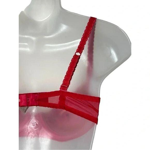 1763. VICTORIA’S SECRET LACE SEMI SHEER BRA LITTLE PADDING UNDERWIRE SIZE‎ 36B - Picture 6 of 7